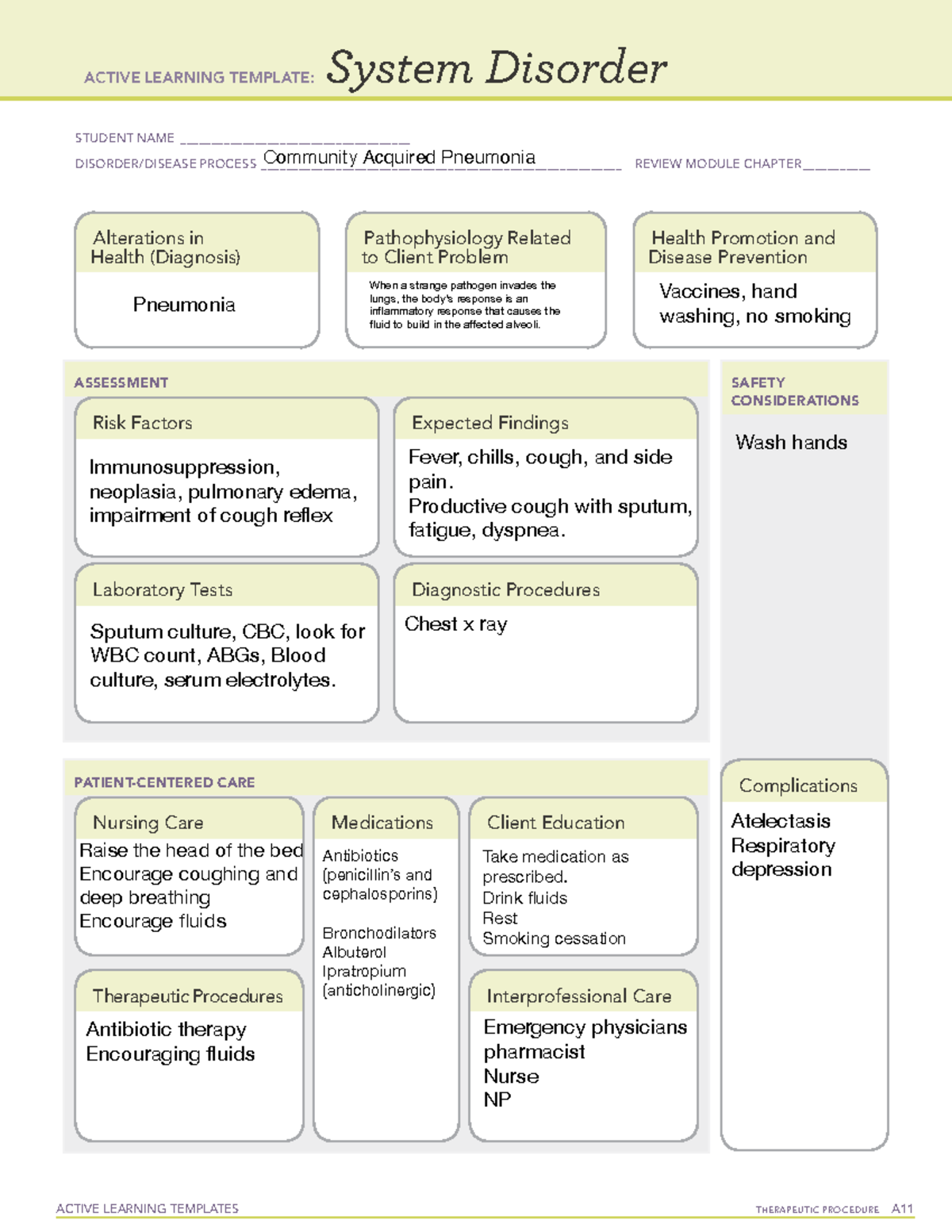 CAP - study material - ACTIVE LEARNING TEMPLATES THERAPEUTIC PROCEDURE ...