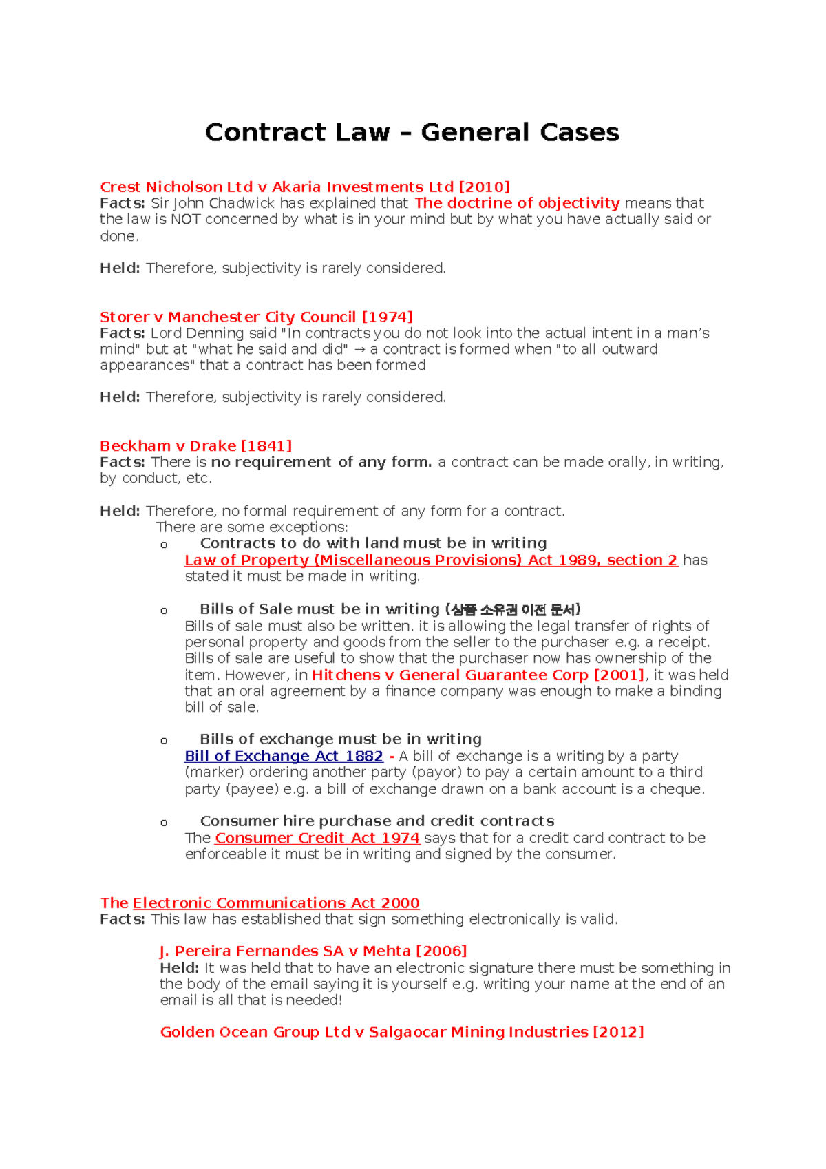 case study of contract law