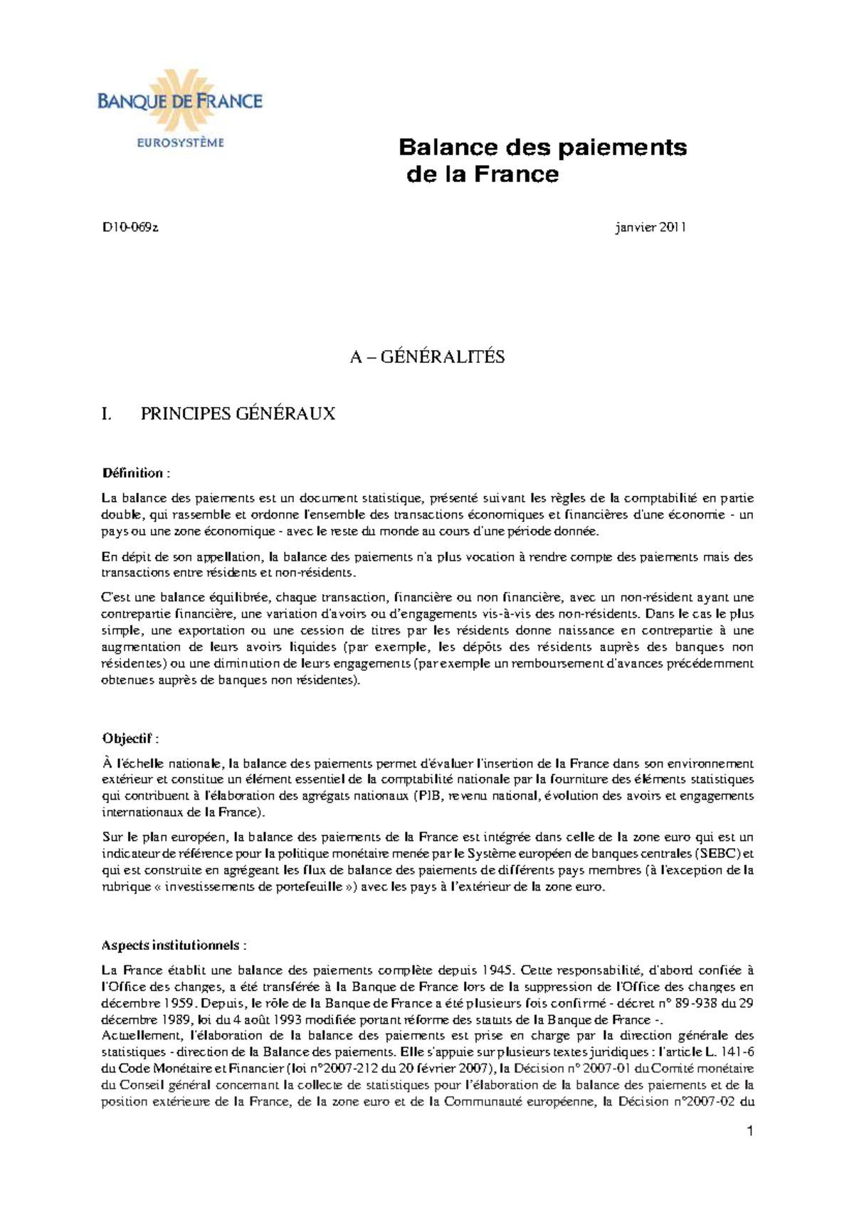 Méthodologie-balance-des-paiements - Balance Des Paiements De La France ...