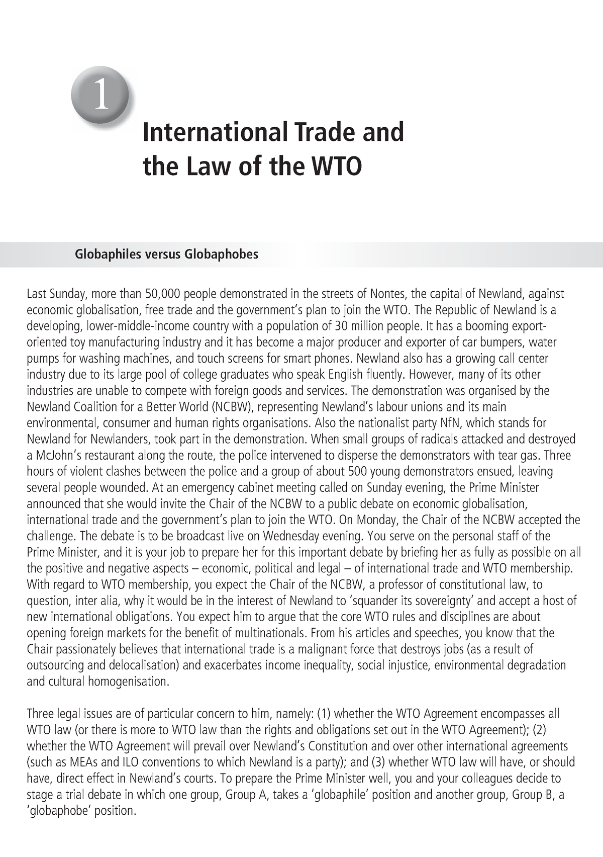 assignment on wto