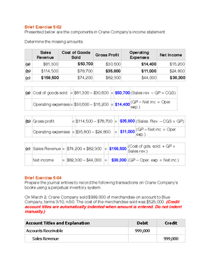 principles of accounting chapter 3 homework answers