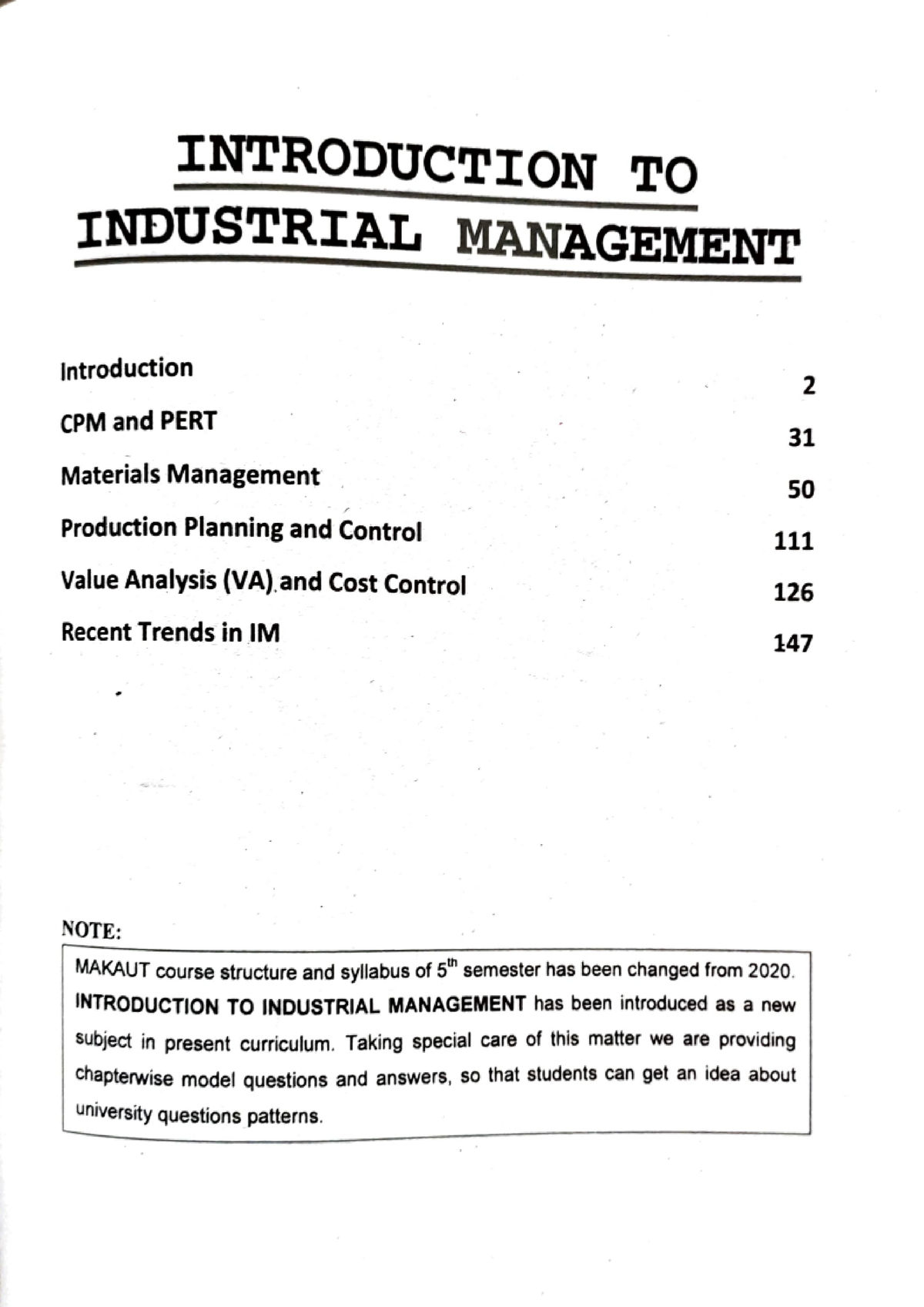 Management - B. Tech In Information Technology - Studocu