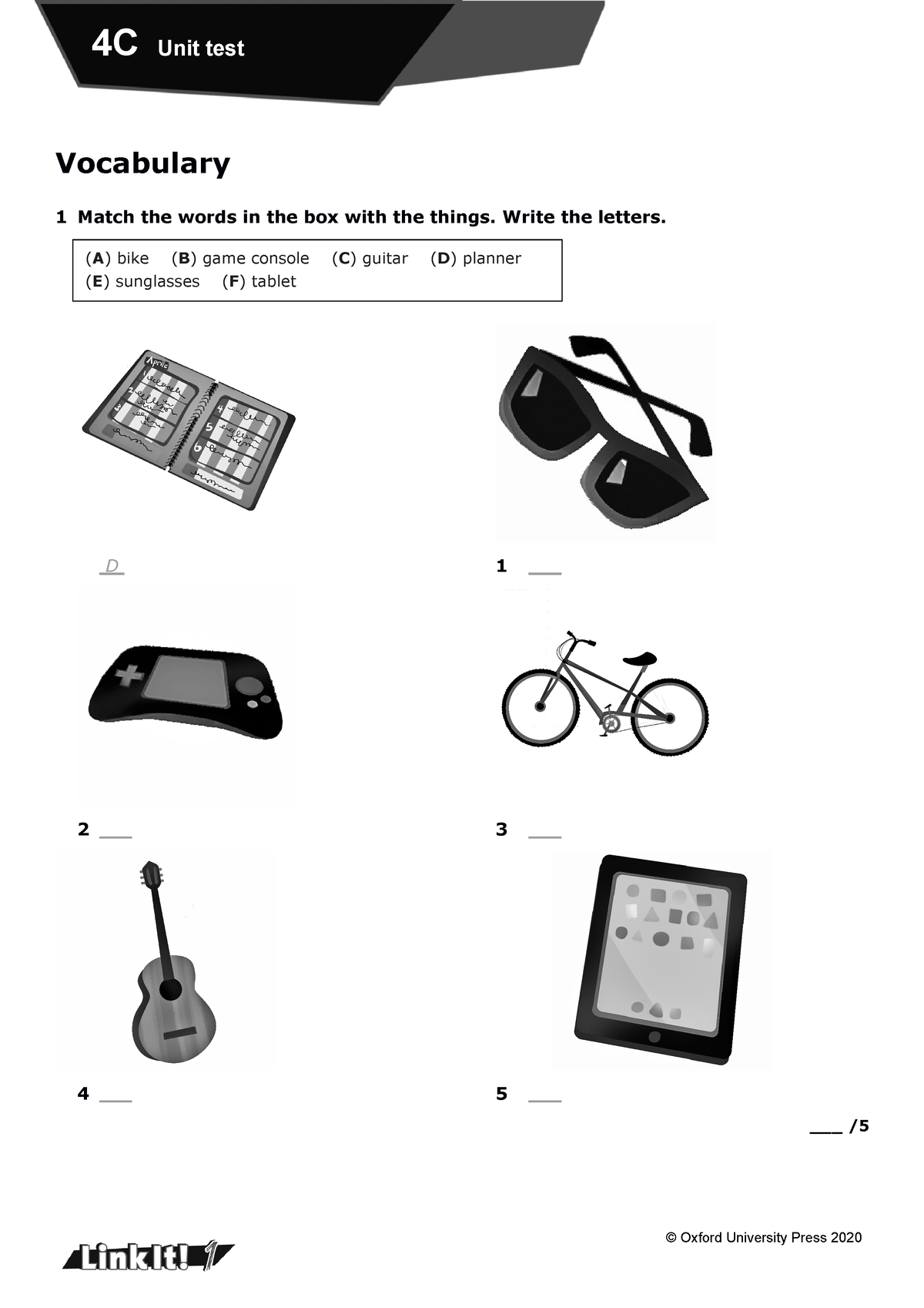 Grammar Test B1+ - 4C Unit Test PRINTABLE © Oxford University Press ...