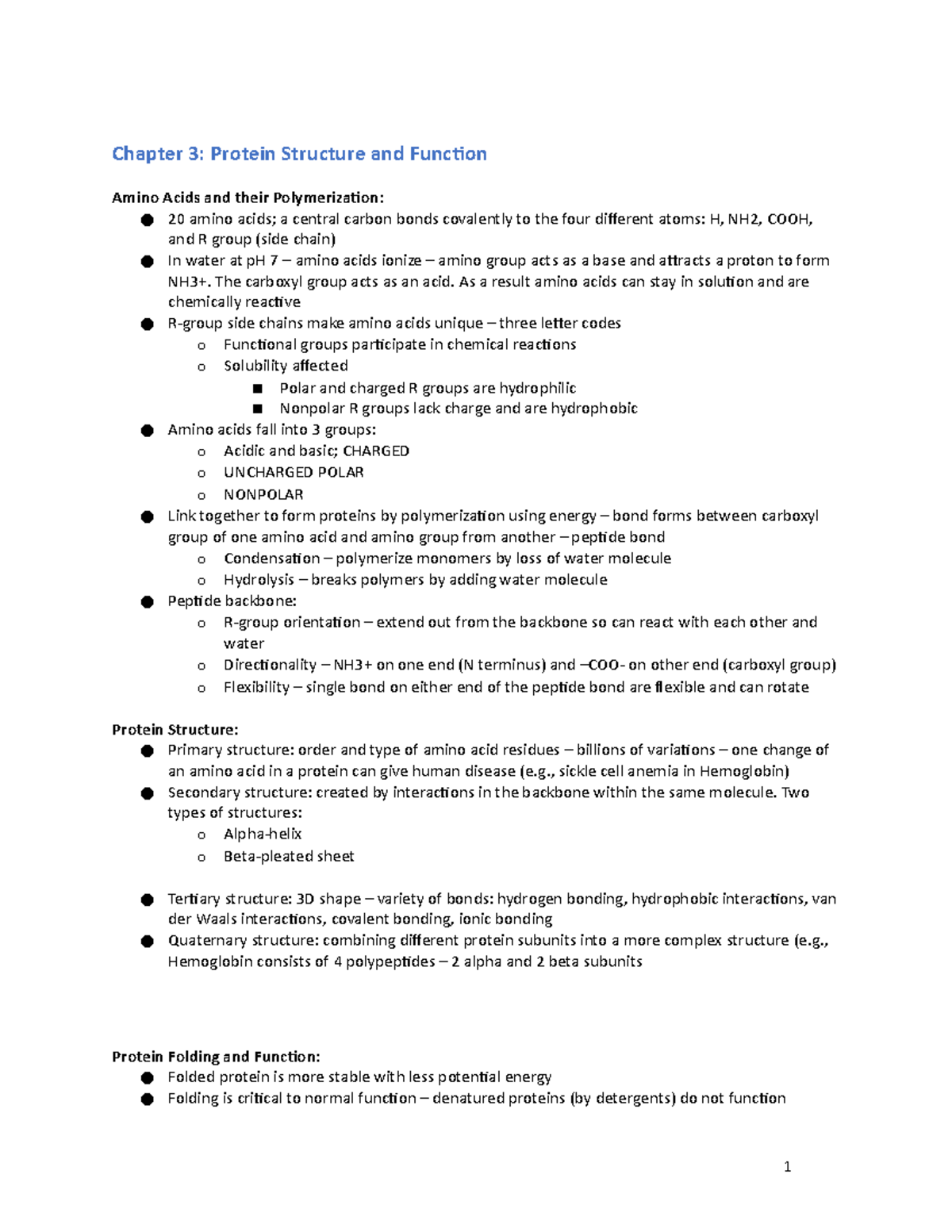 biol-102-chapter-3-notes-chapter-3-protein-structure-and-function