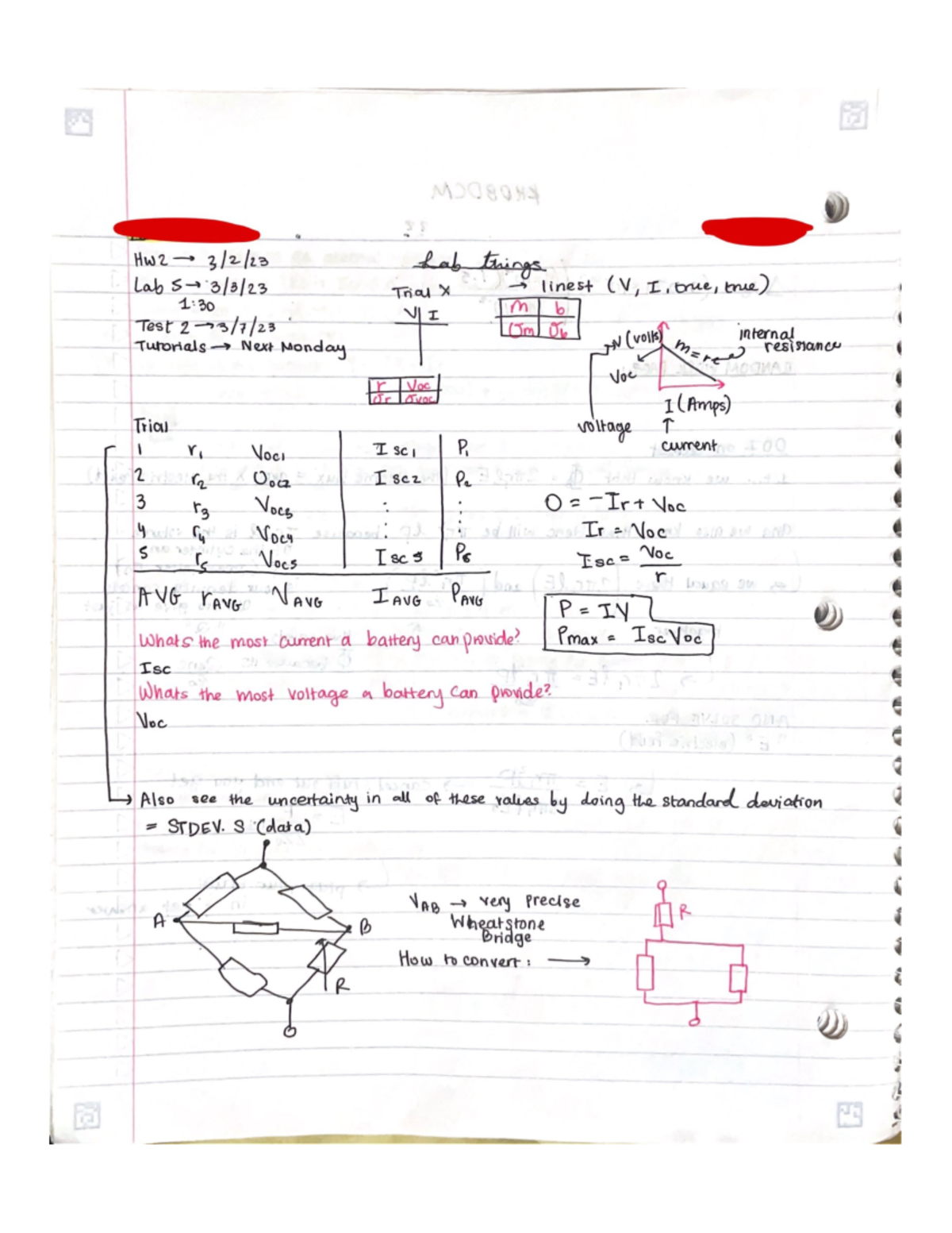 Physics - Internal Resistance - PH 1113 - Studocu