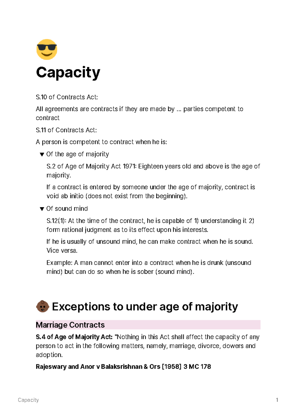 What Does Capacity Mean On A Contract