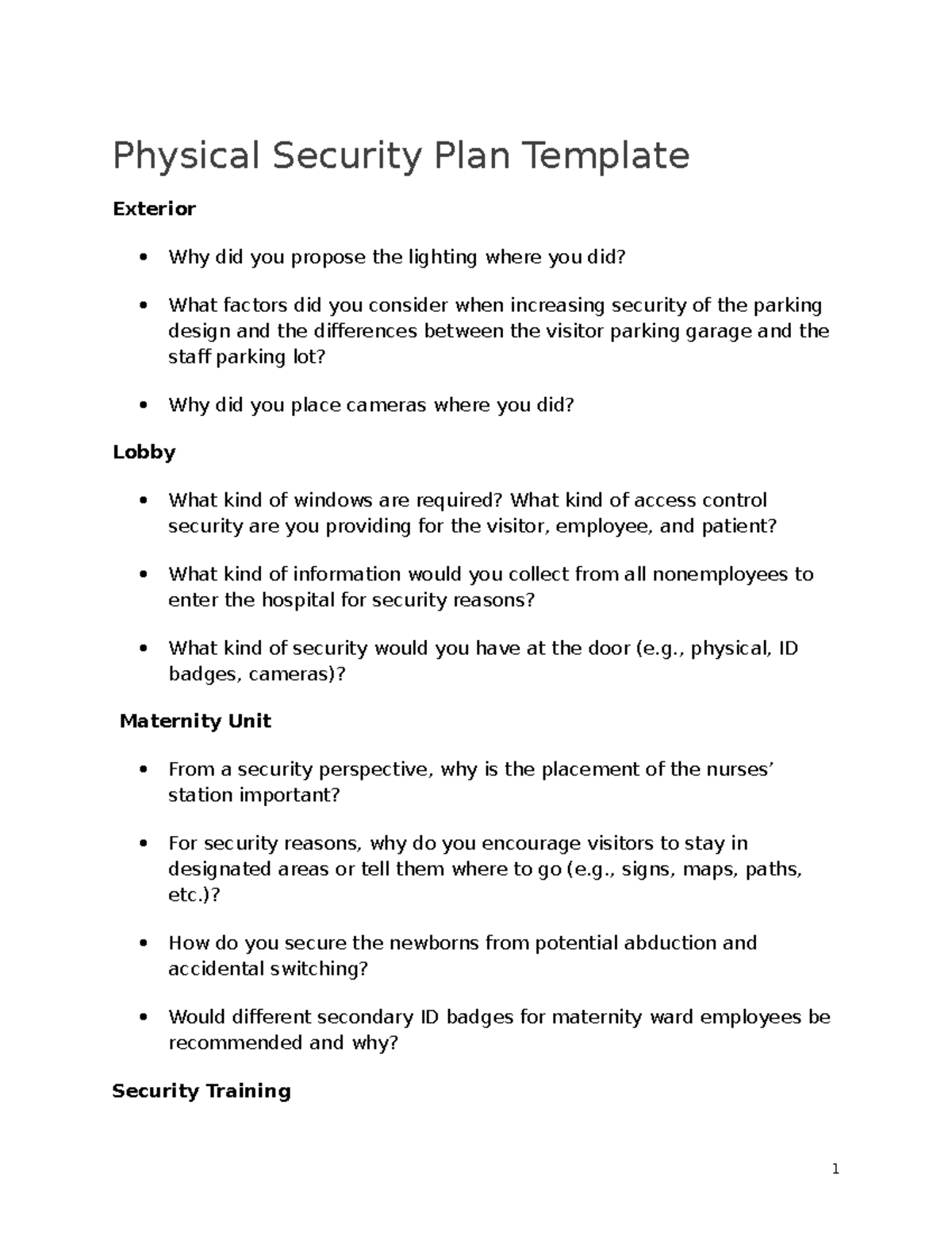 CMIT 320 Physical Security Plan Template v2 CMIT 320 UMGC Studocu