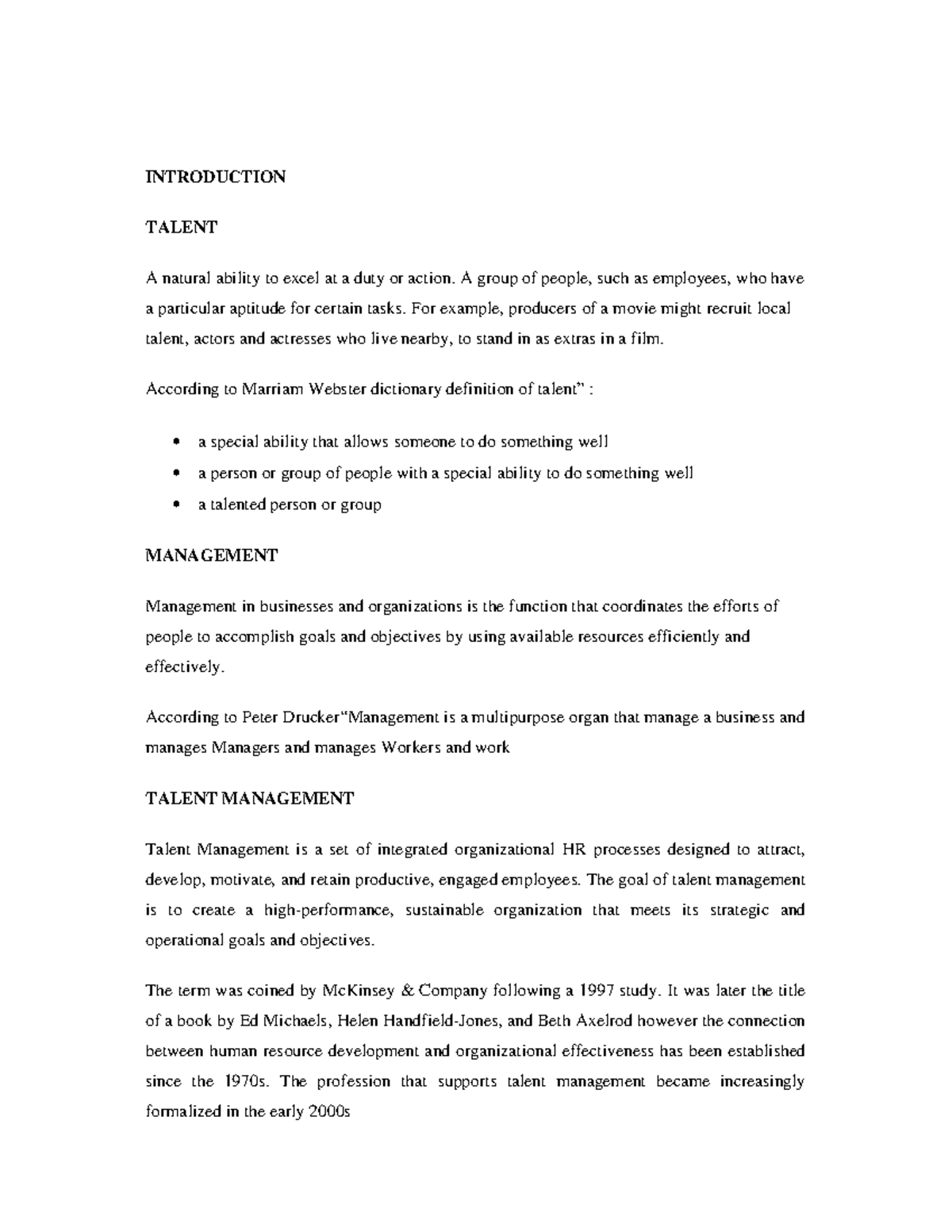 02 synopsis - Tvkj - INTRODUCTION TALENT A natural ability to excel at ...
