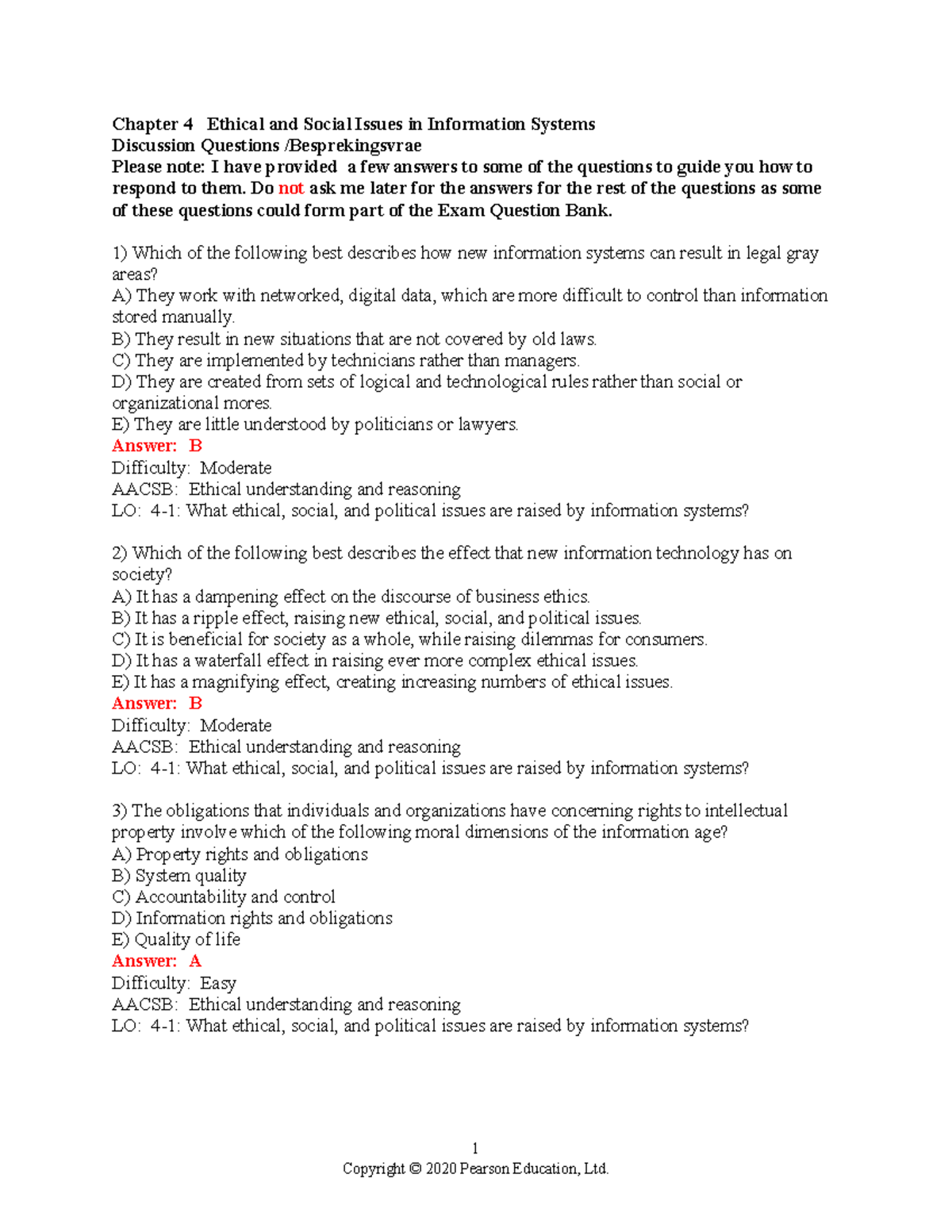 212 Chapter 4 Discussion Questions 2021 - 11852 - SUN - Studocu