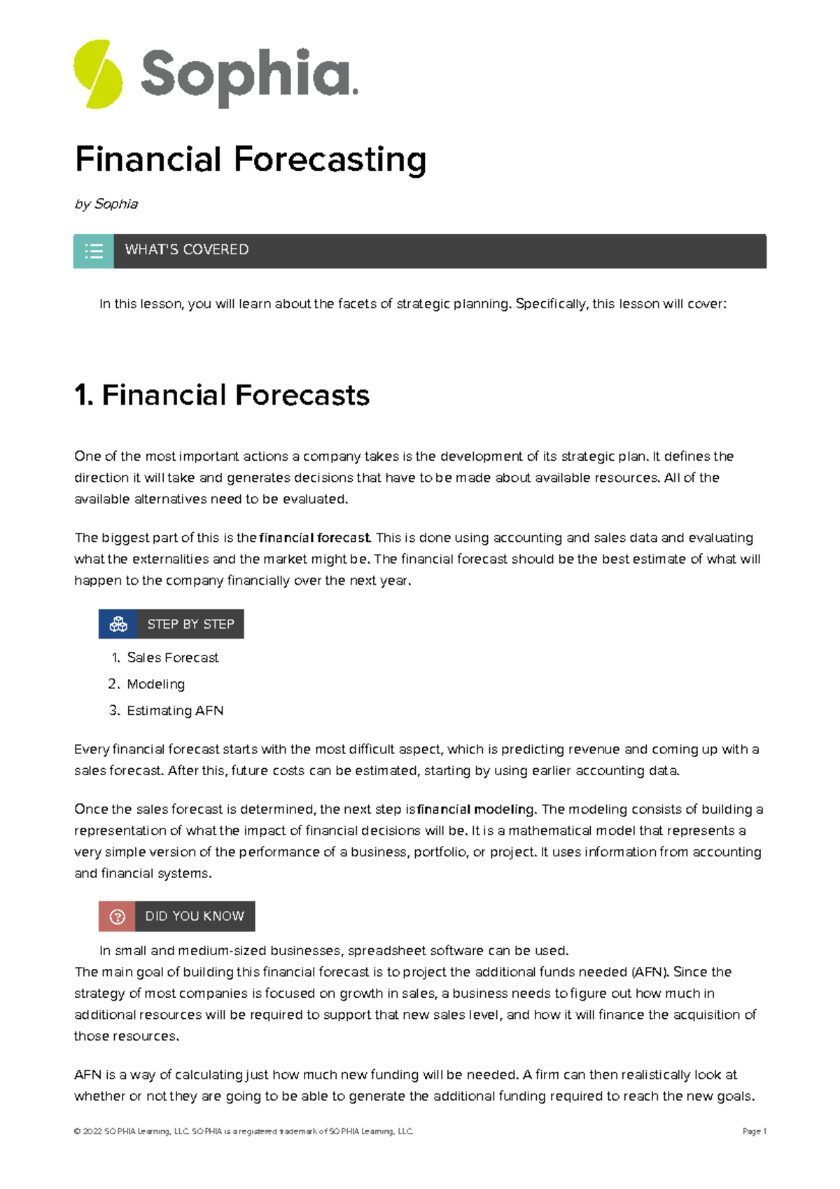 financial-forecasting-financial-forecasting-by-sophia-in-this-lesson