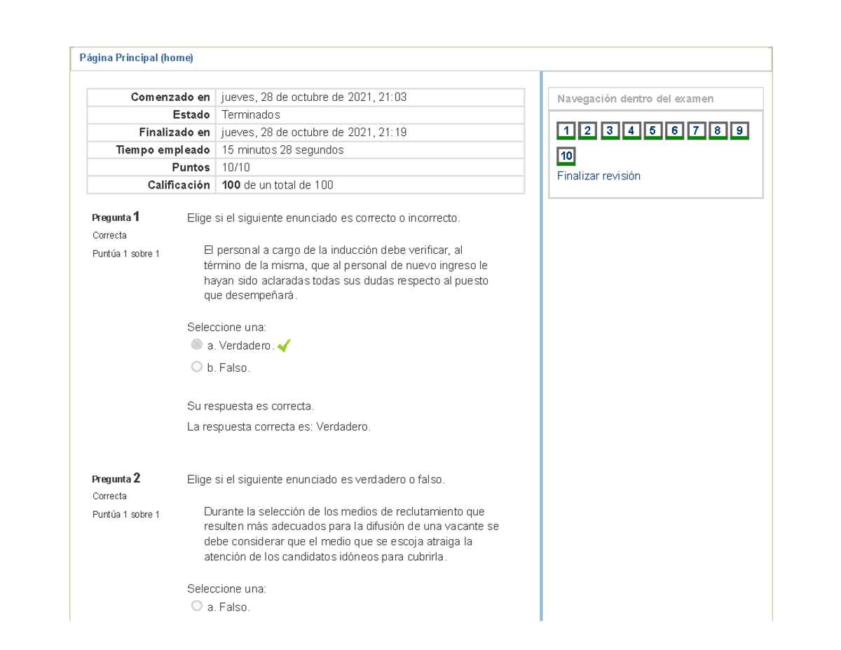 Los procesos básicos de capital humano examen 1 - Gestion del capital