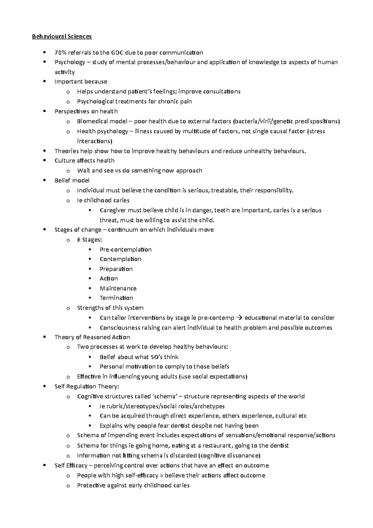 Clinical- Notes - Summary Dental Surgery - Behavioural Sciences ...