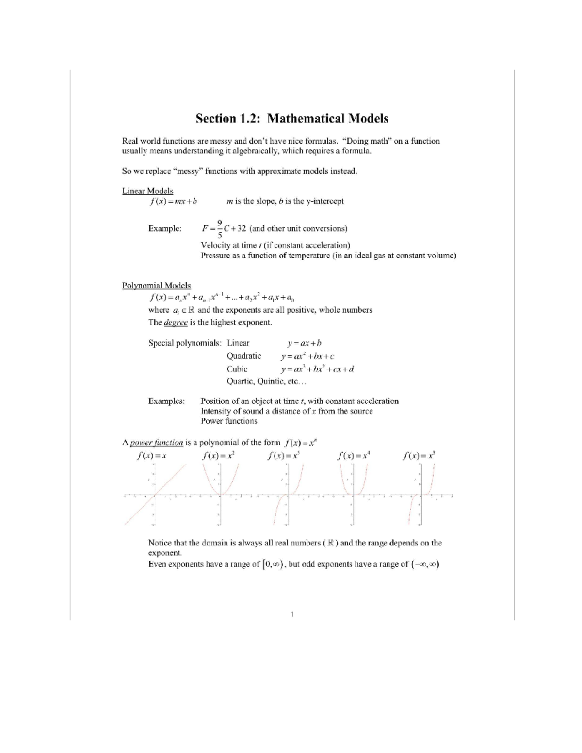 Calculus 131 Mathematical Models - L24 131 - Studocu