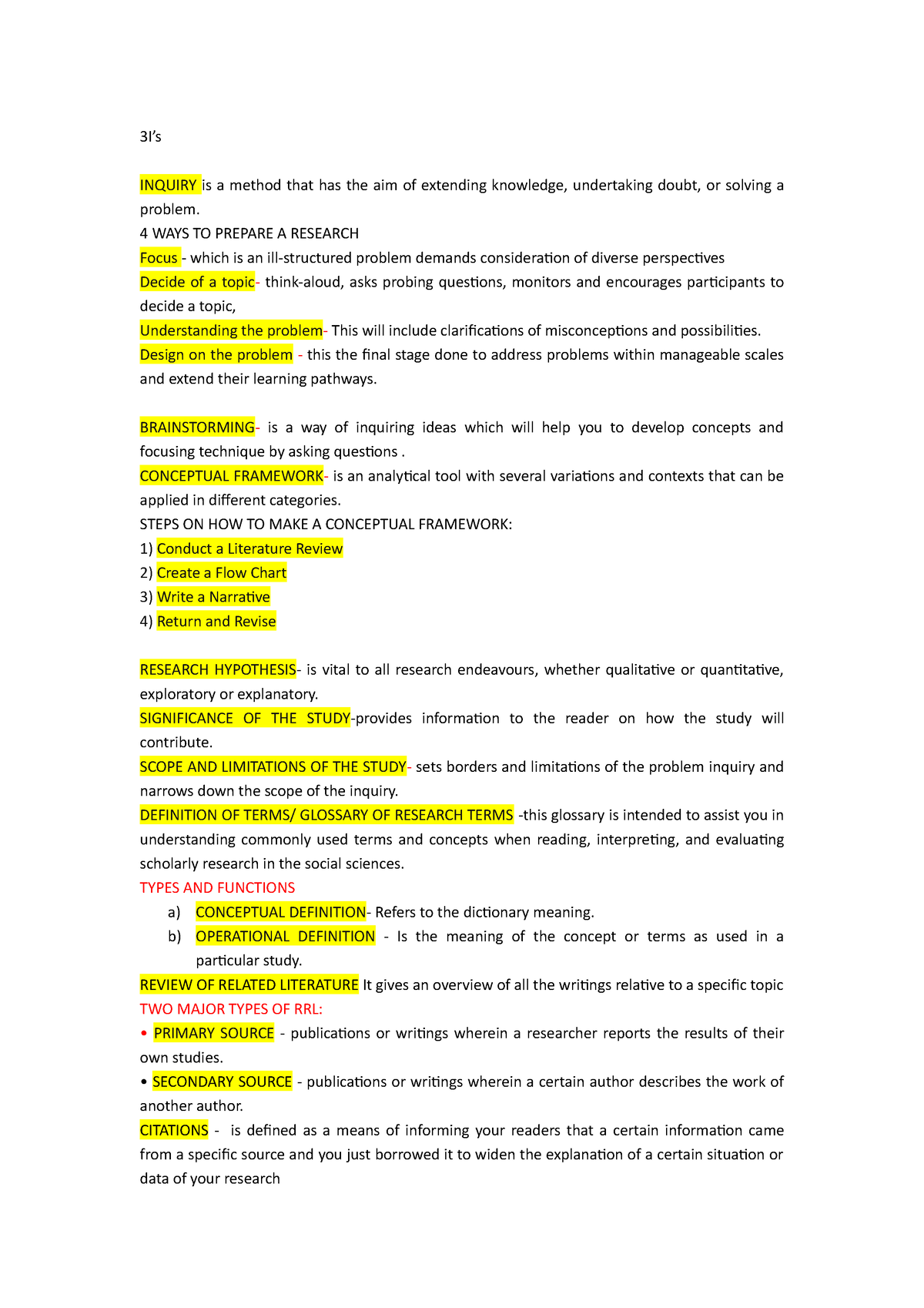 3Is-reviewer - 3i's Reviewer For The 1st Quarter - 3I’s INQUIRY Is A ...