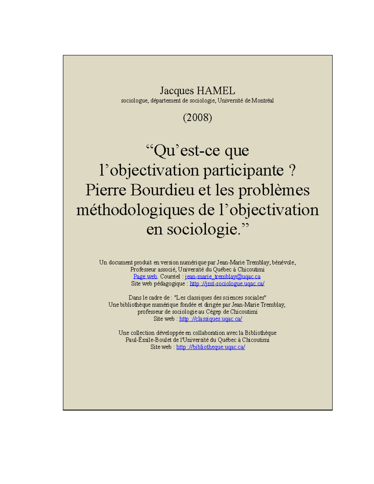 L’Observation Cours De Sociologie – EOXPNU