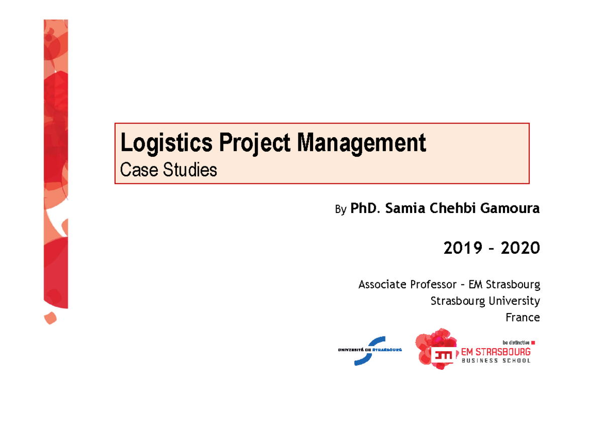 project logistics transportation case study