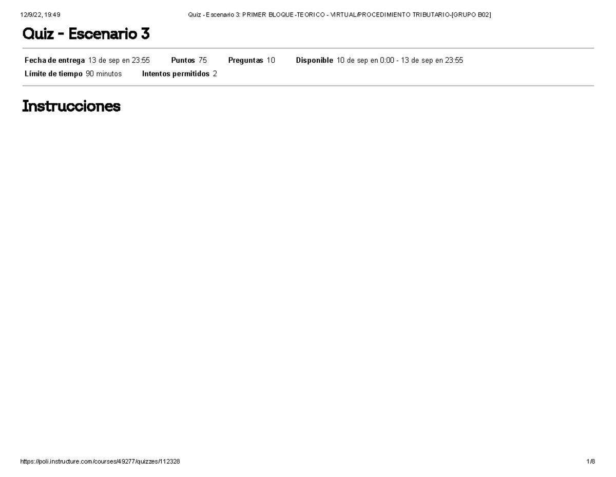 Quiz - Escenario 3 Primer Bloque- Teorico - Virtual Procedimiento ...