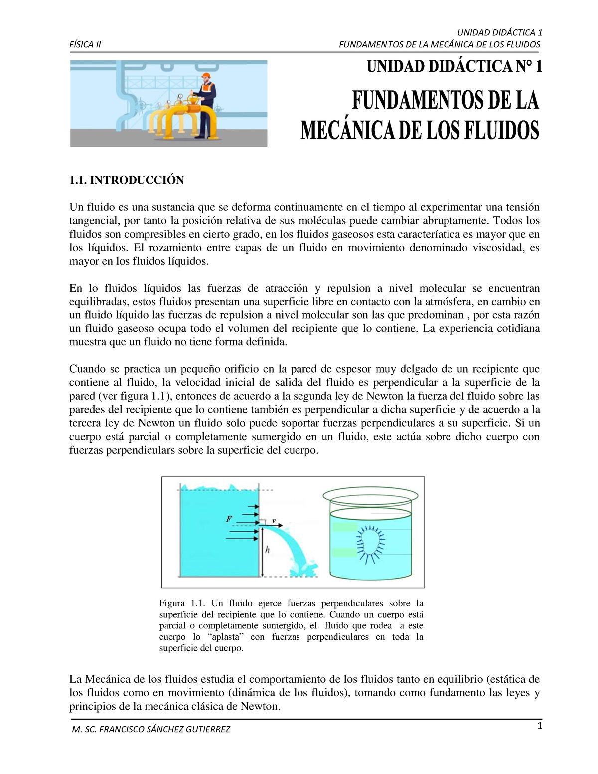 Unidad 1 Fund De La Mec De Los Fluidos FÍsica Ii Fundamentos De La MecÁnica De Los Fluidos 1 8850