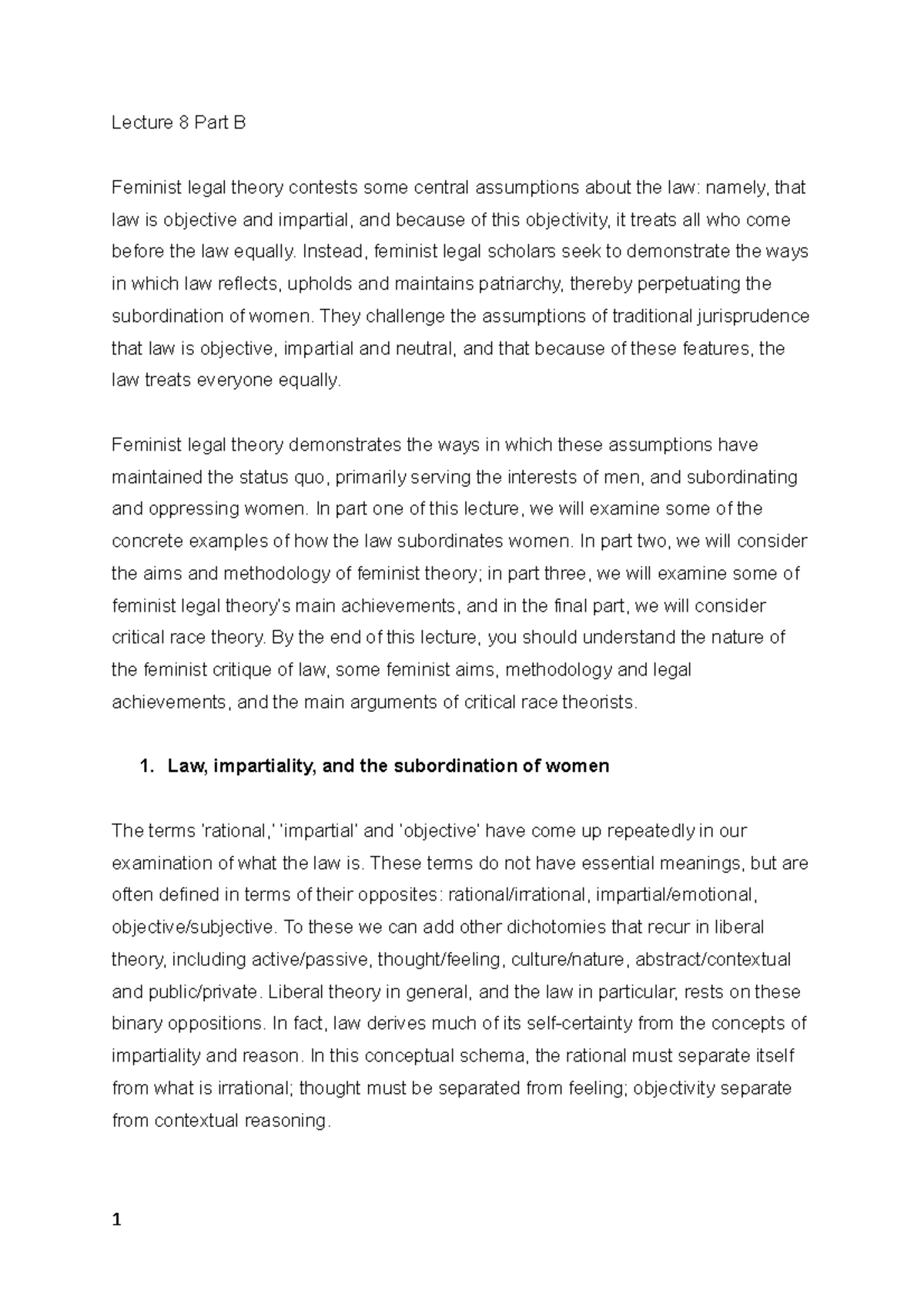 Juris Lecture 8 Part B - LAWS104 - MQ - StuDocu