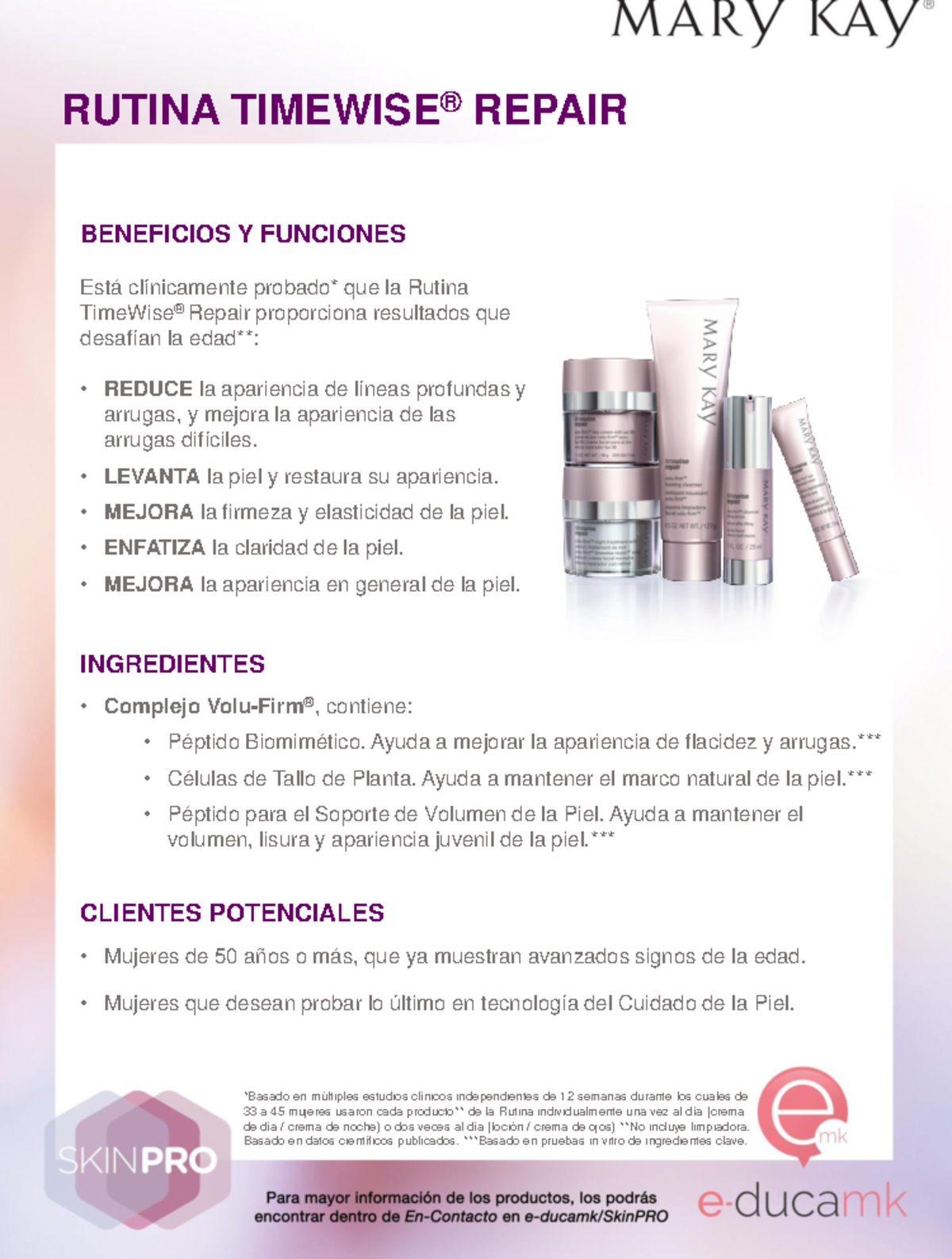 Time Wise Repair - RUTINA TIMEWISE ® REPAIR Está clínicamente probado ...