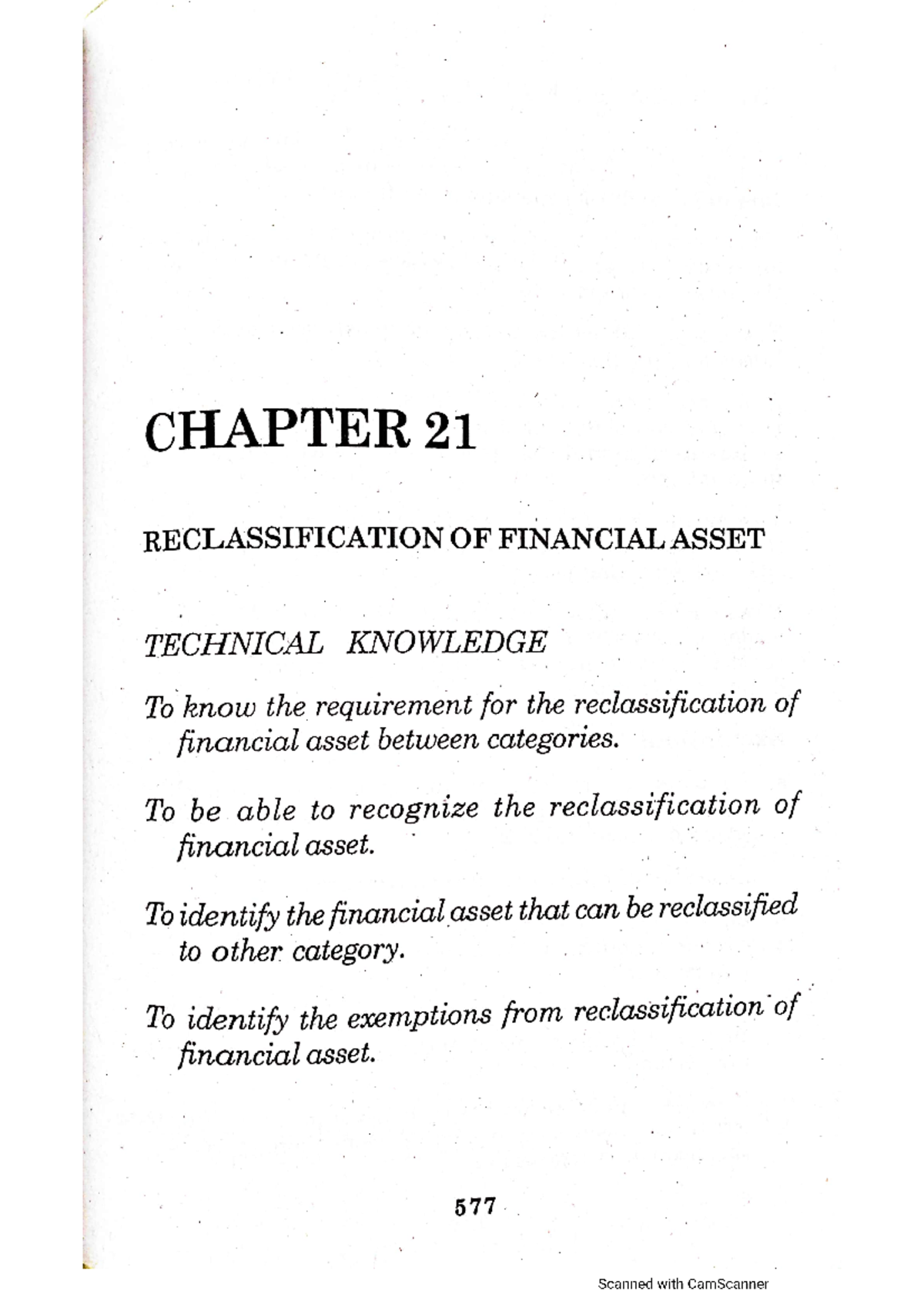 Reclassification of Financial Asset-1 - BS in Accountancy - Studocu