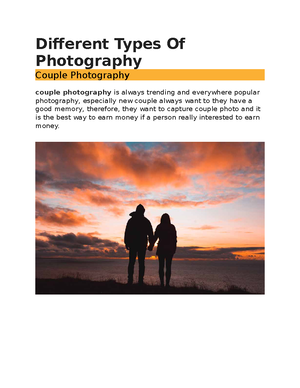 Lesson 8 Basic Techniques in Photography - Lesson 8: Basic Techniques ...