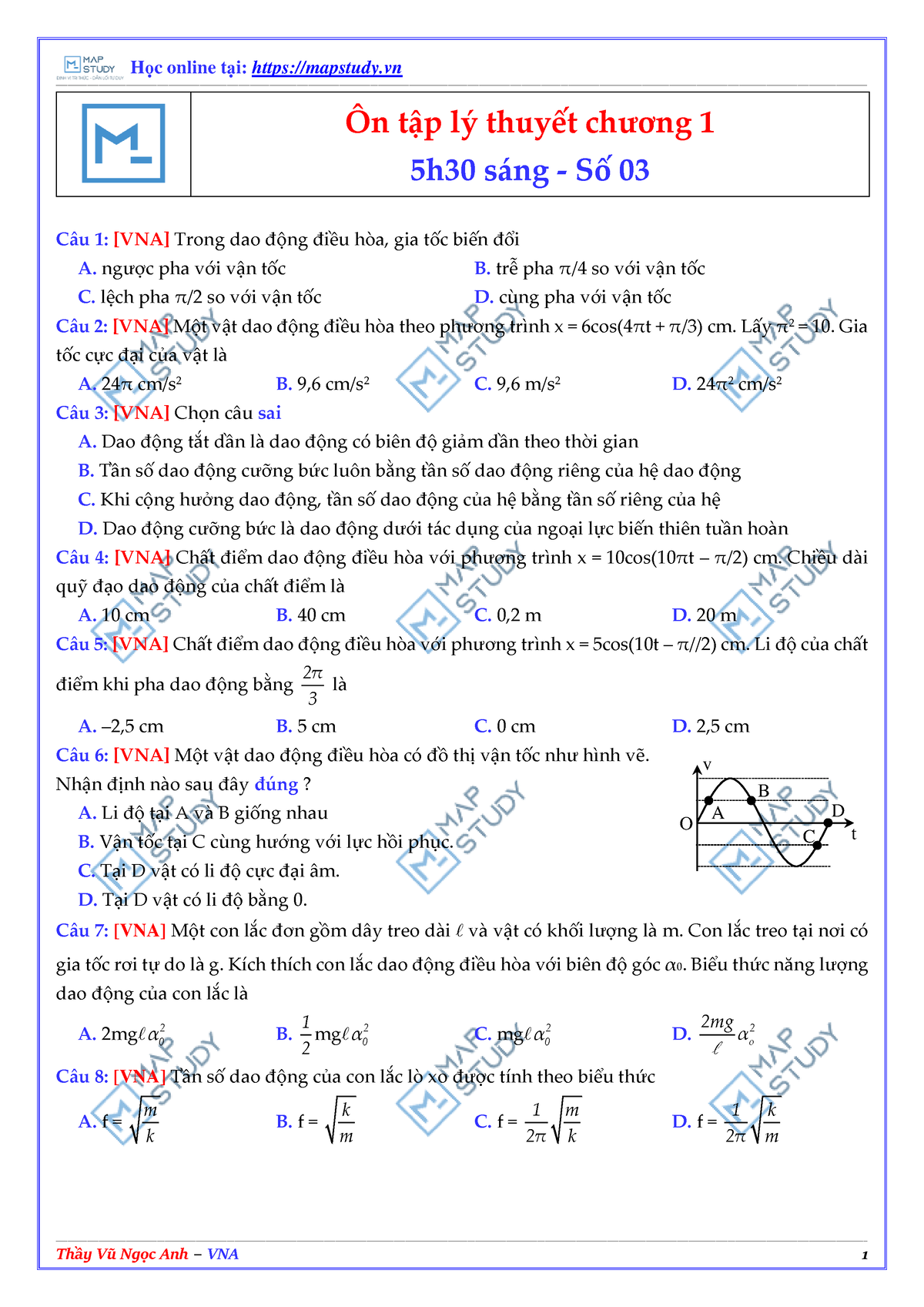 √în T·∫≠p L√Ω Thuy·∫øt Ch∆∞∆°ng 1 - 5h30 S√°ng - S·ªë 03 - Ôn Tập Lý ...