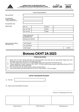 Panduan Mengisi Borang Ckht 1a Pin 1 2023 - NOTA PANDUAN BORANG CKHT 1A ...