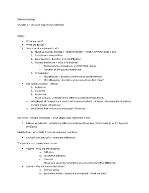 Chapter 1 - Patho Ch 1 Study Guide - Pathophysiology Chapter 1 ...