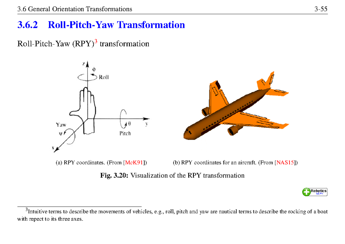 Robotics lecture notes ws 2022 52 3.6 RollPitchYaw Transformation