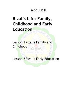 Module 5 Rizal Copy - Summary - INTRODUCTION MODULE V THE WRITING AND ...