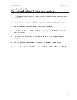 W328-concentration-worksheet - Concentration Worksheet W 328 Everett ...
