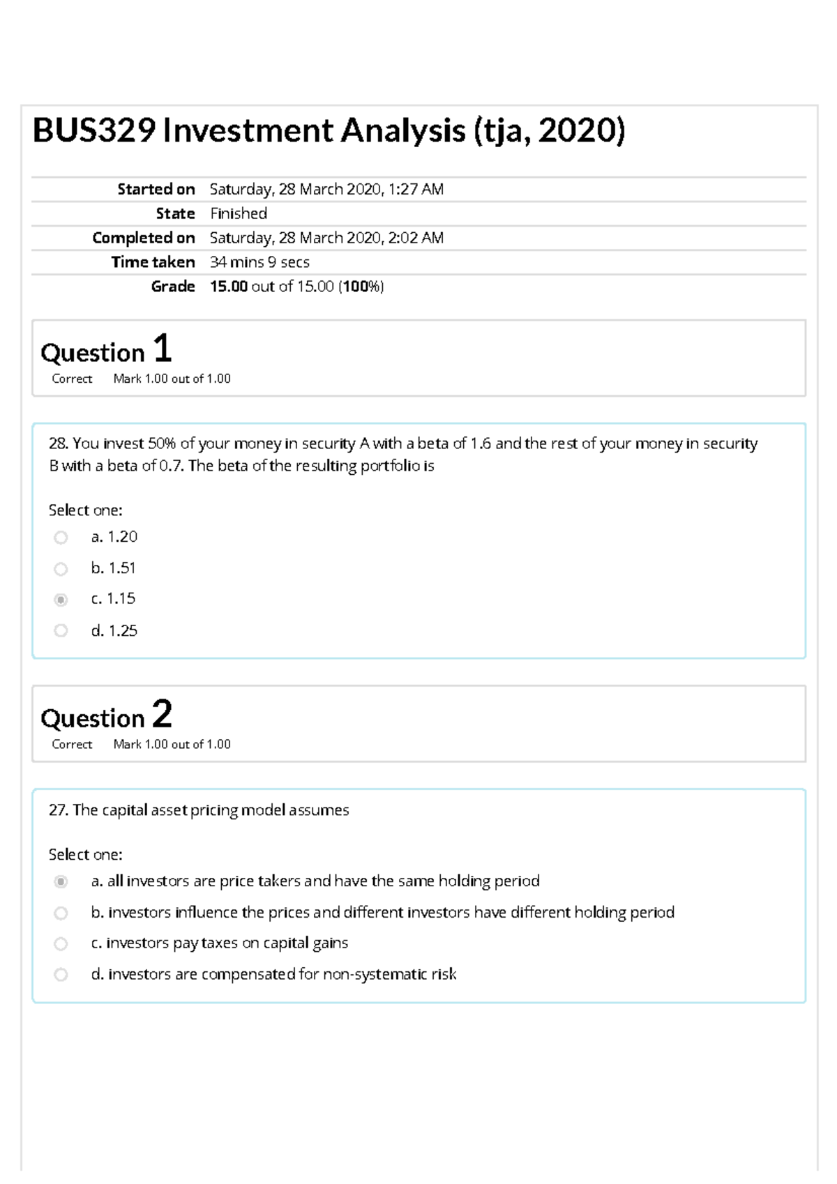 Quiz 8 Chapter 9 18 03 2020 10 04 2020 Attempt Review Started On Quiz 8 Chapter 9 18 03 2020 10 04 2020 Attempt Review Started On