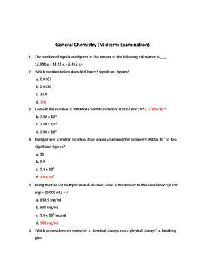 Mid Trerm Exam In Analytical Chemistry II C1 - CHEM 215b: Analytical ...