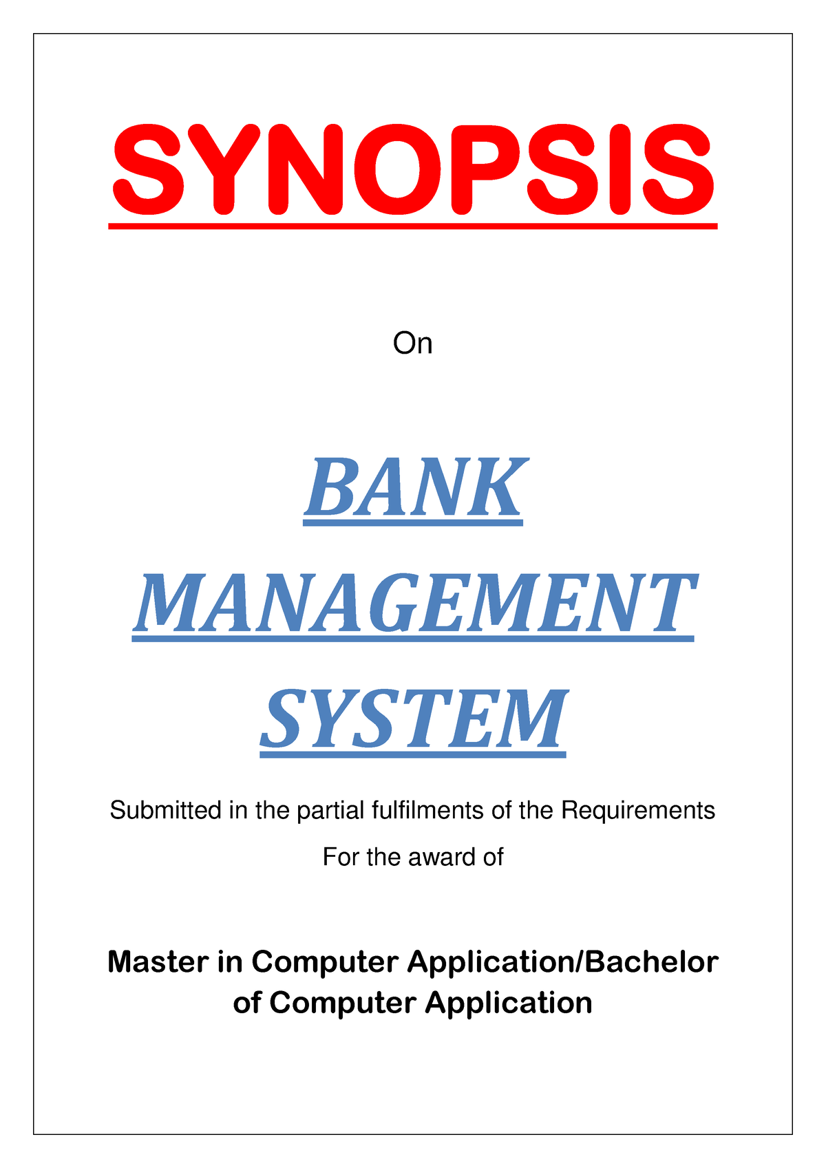 research paper on bank management system