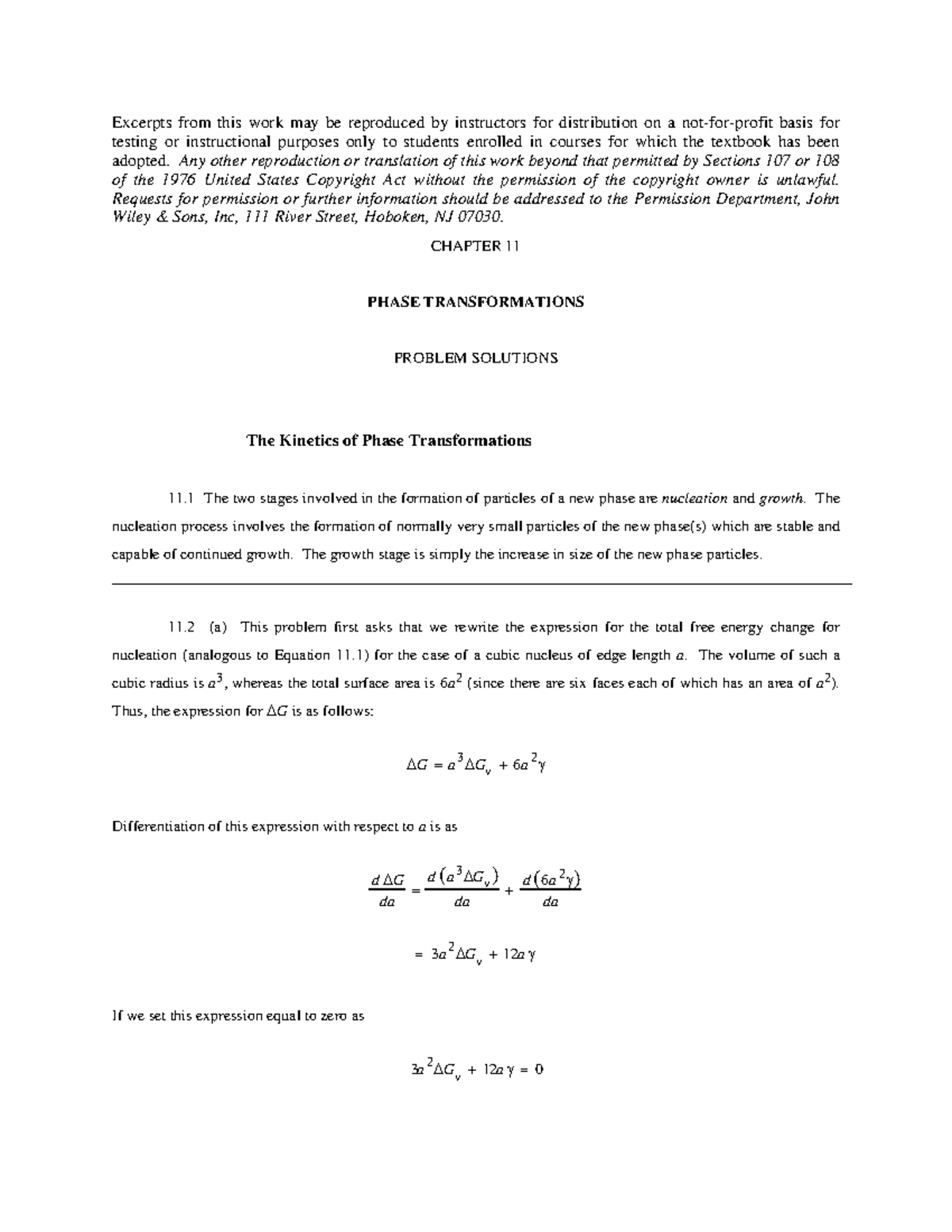 Ch11 solution manual fundamentals of materials science and engineering