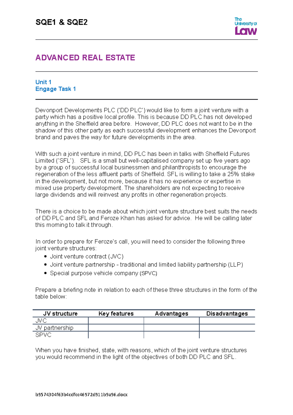 2223 sqep are u0efr SQE1 & SQE ADVANCED REAL ESTATE Unit 1 Engage Task 1 Devonport Studocu