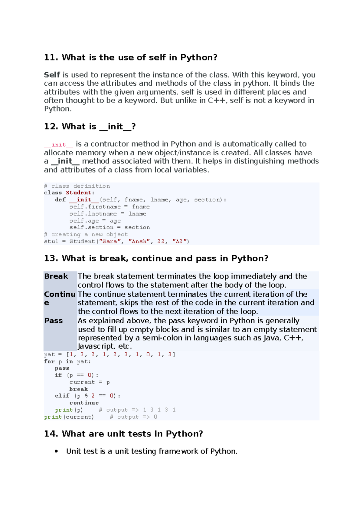 python-11-what-is-the-use-of-self-in-python-self-is-used-to