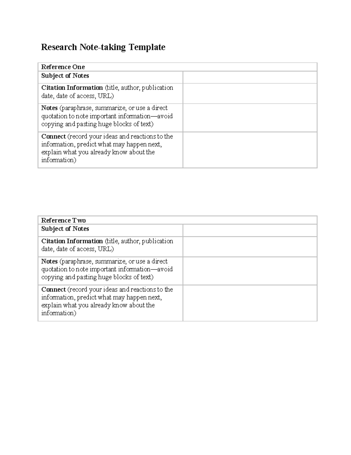 how to write a research note law