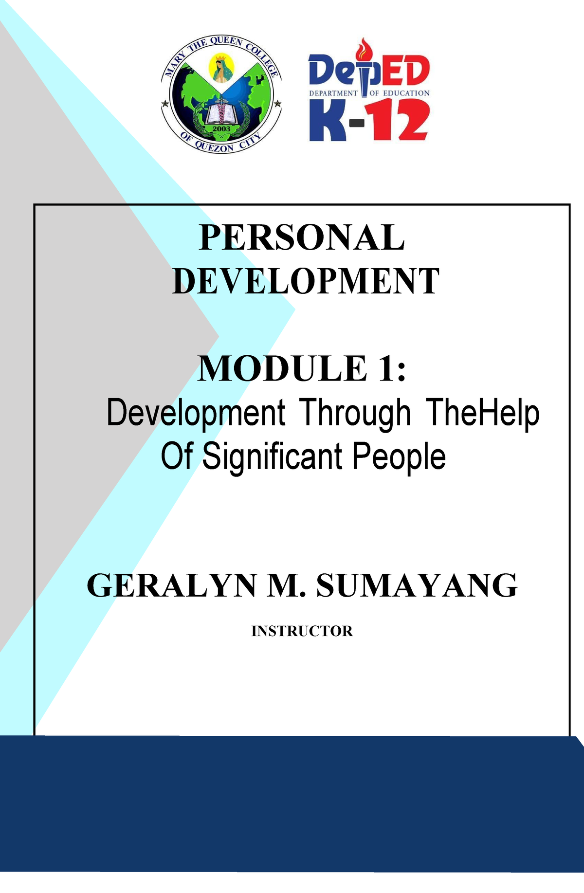 Perdev Of People - PERSONAL DEVELOPMENT MODULE 1: Development Through ...