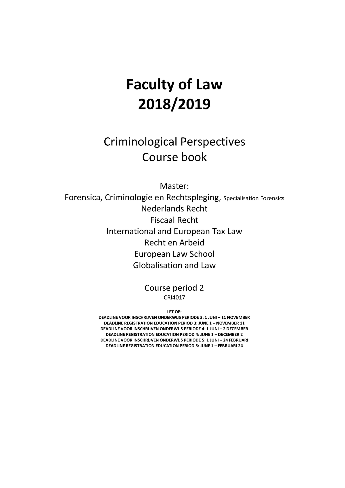 BB Criminological Perspectives - - Studeersnel