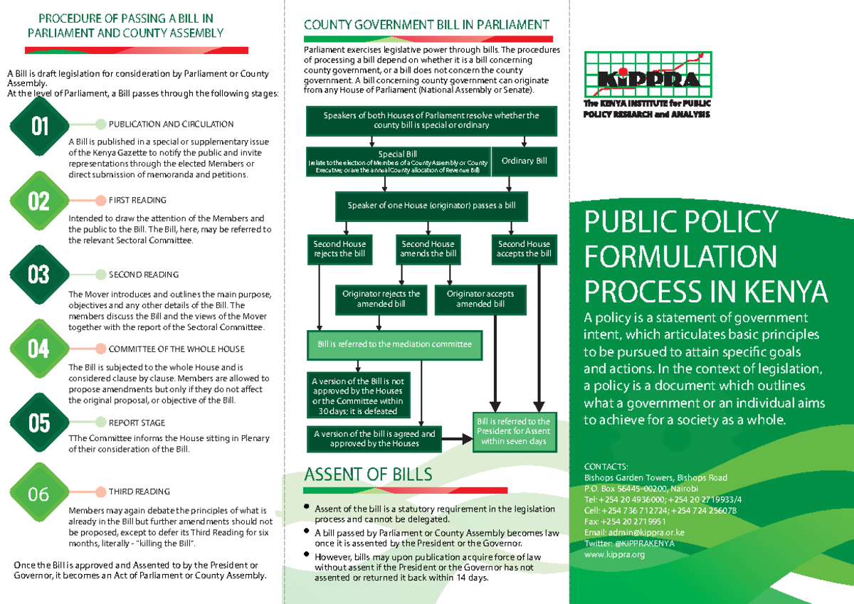 Public policy formulation in kenya 1 - COUNTY GOVERNMENT BILL IN ...
