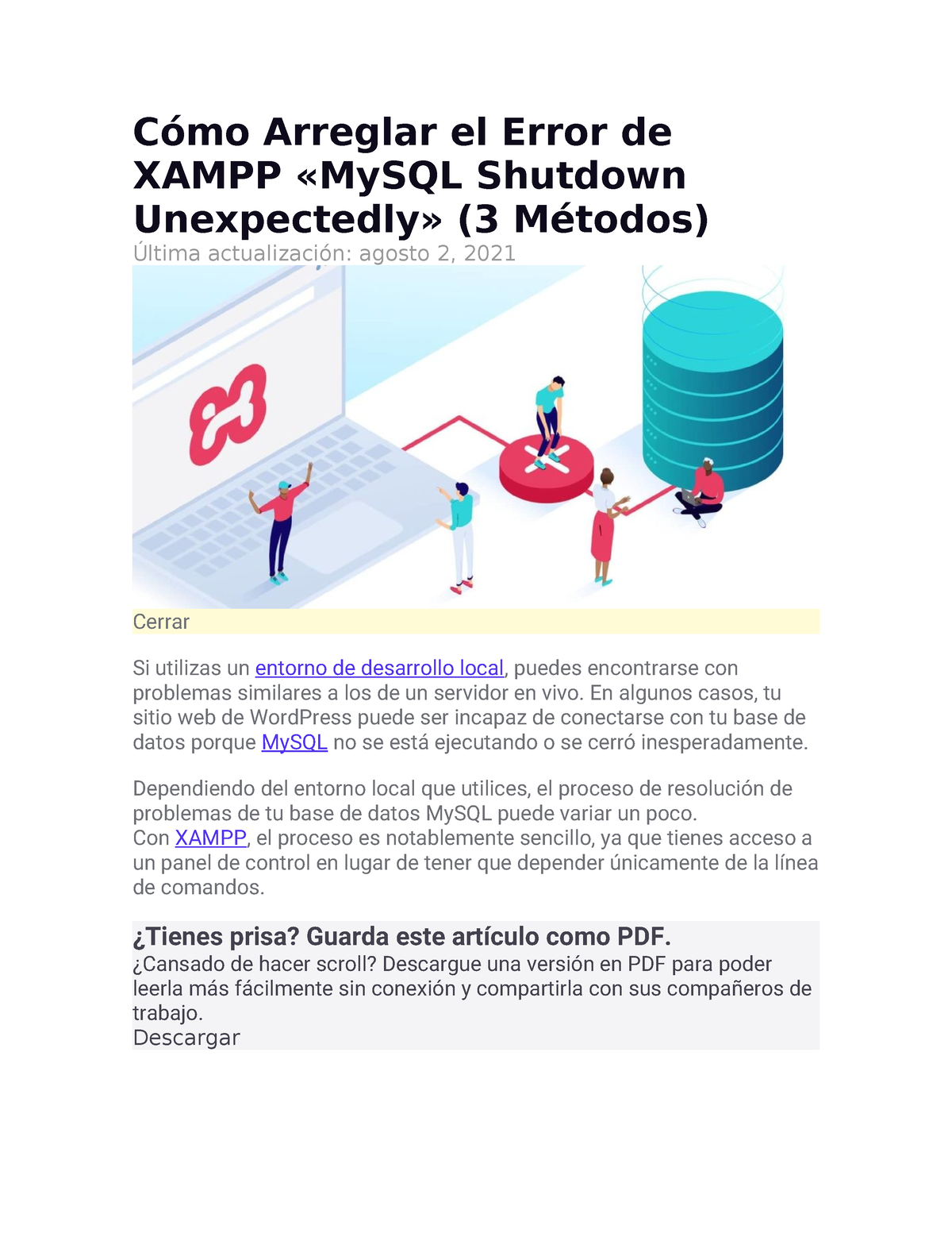 C Mo Arreglar El Error De Xampp C Mo Arreglar El Error De Xampp Mysql Shutdown Unexpectedly