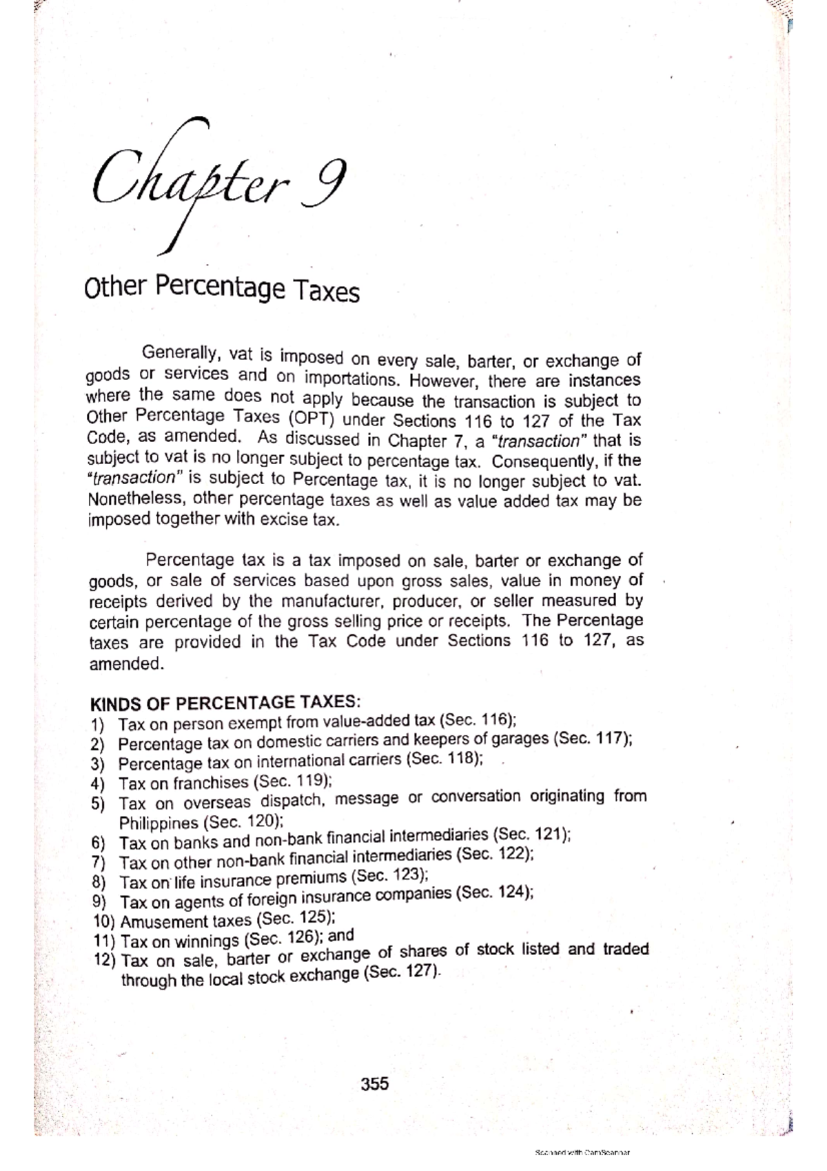 Transfer AND Business Taxation Chapter 9 - BS Accountancy - Studocu