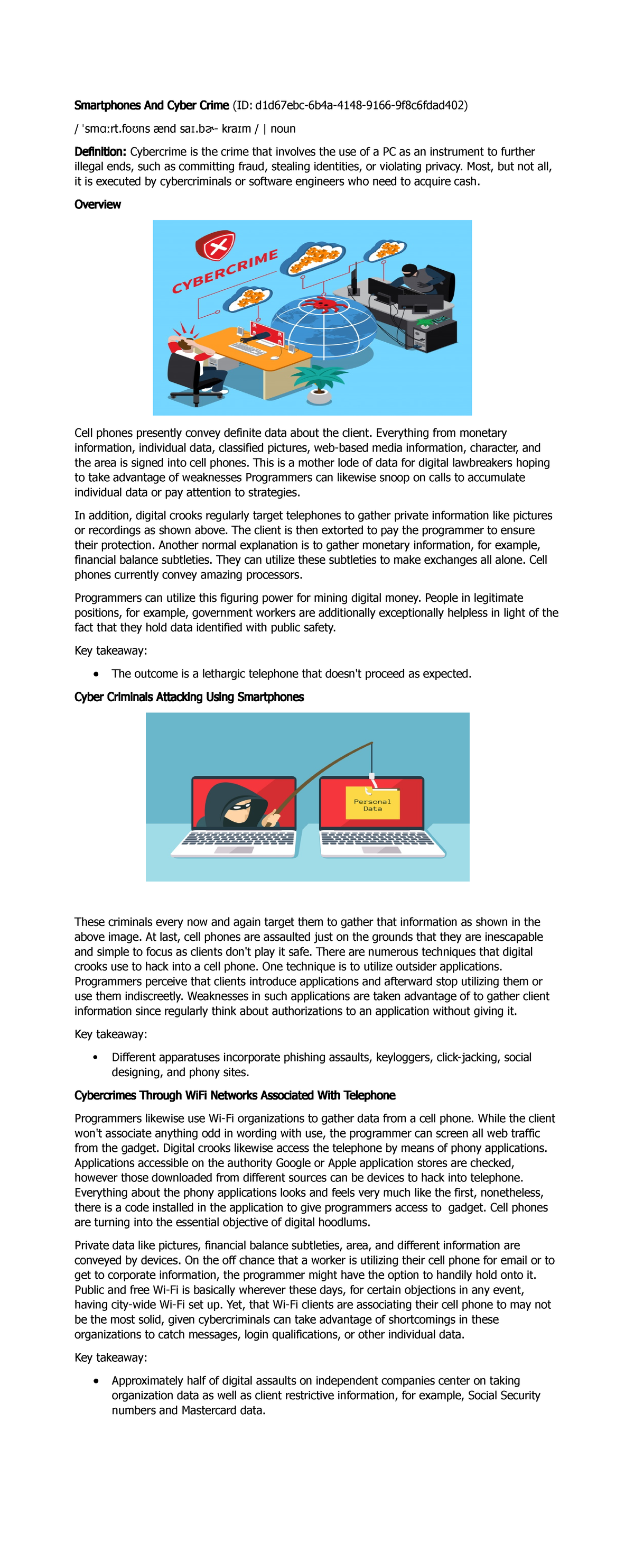 Business Smartphones And Cyber Crime Smartphones And Cyber Crime (ID