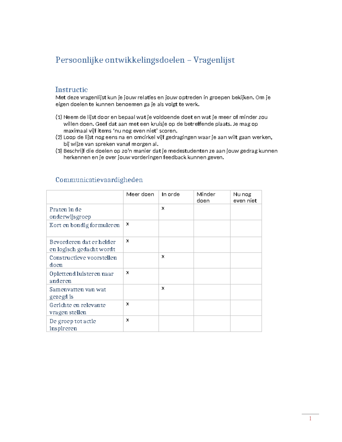 221012 Vragenlijst Persoonlijke Ontwikkelingsdoelen (2) - Persoonlijke ...