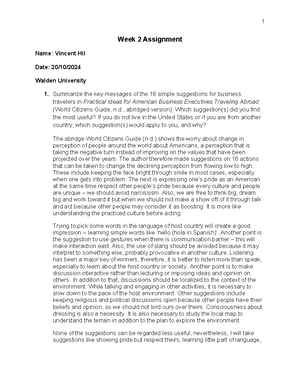 Wk4Assgn Hill V - Got an A - Week 4 Assignment Name: Vincent Hil Date ...