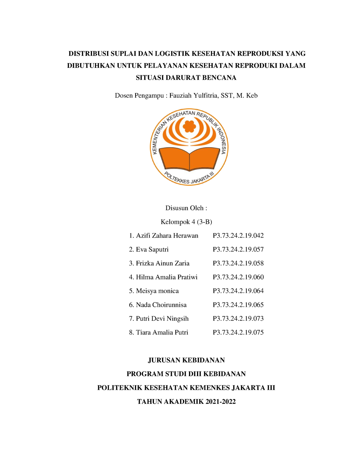 Pendistribusian Suplai Logistik Bencana - DISTRIBUSI SUPLAI DAN ...