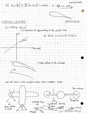 Aerodynamics II HW2 - Homework problems to study for exams - A E 439 ...