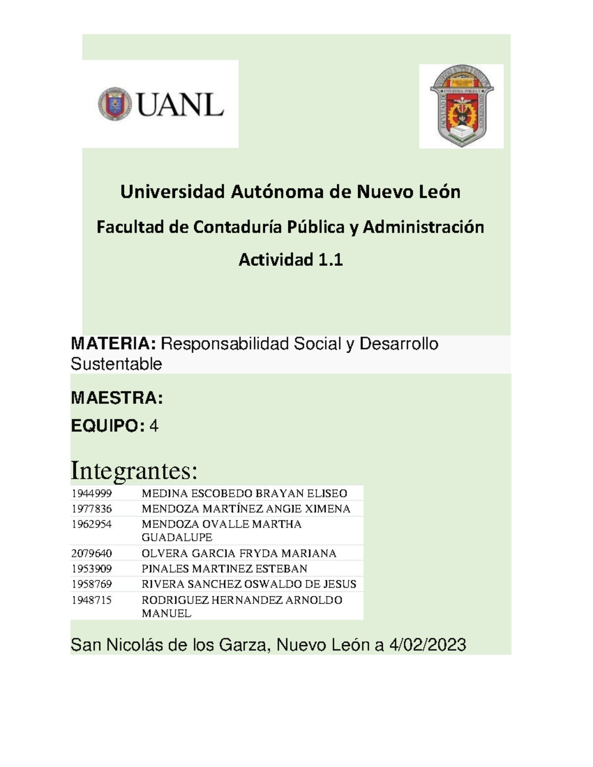 Actividad 1 - Conceptos - Universidad Autónoma de Nuevo León Facultad ...